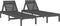 vidaXL - Ligbedden - 2 - st - 199,5x60x74 - cm - massief - grenenhout - grijs