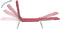 vidaXL - Ligbedden - 2 - st - inklapbaar - staal - en - stof - rood