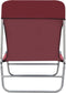 vidaXL - Ligbedden - 2 - st - inklapbaar - staal - en - stof - rood