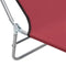 vidaXL - Ligbedden - 2 - st - inklapbaar - staal - en - stof - rood