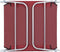 vidaXL - Ligbedden - 2 - st - inklapbaar - staal - en - stof - rood