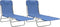 vidaXL - Ligbedden - 2 - st - inklapbaar - textileen - en - staal - blauw