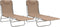 vidaXL - Ligbedden - 2 - st - inklapbaar - textileen - en - staal - taupe