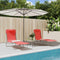vidaXL - Ligbedden - 2 - st - inklapbaar - textileen - en - staal - rood