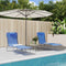 vidaXL - Ligbedden - 2 - st - inklapbaar - textileen - en - staal - blauw