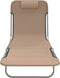 vidaXL - Ligbedden - 2 - st - inklapbaar - textileen - en - staal - taupe