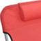 vidaXL - Ligbedden - 2 - st - inklapbaar - textileen - en - staal - rood