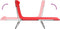vidaXL - Ligbedden - 2 - st - inklapbaar - textileen - en - staal - rood