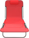vidaXL - Ligbedden - 2 - st - inklapbaar - textileen - en - staal - rood