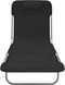 vidaXL - Ligbedden - 2 - st - inklapbaar - textileen - en - staal - zwart