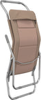 vidaXL - Ligbedden - 2 - st - inklapbaar - textileen - en - gepoedercoat - staal - taupe