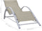 vidaXL - Ligbedden - 2 - st - met - tafel - aluminium - crèmekleurig