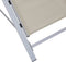 vidaXL - Ligbedden - 2 - st - met - tafel - aluminium - crèmekleurig