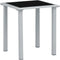vidaXL - Ligbedden - 2 - st - met - tafel - aluminium - taupekleurig