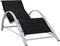 vidaXL - Ligbedden - 2 - st - met - tafel - aluminium - zwart