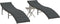 vidaXL - Ligbedden - 2 - st - met - tafel - poly - rattan - grijs