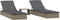 vidaXL - Ligbedden - 2 - st - met - tafel - poly - rattan - grijs
