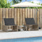 vidaXL - Ligbedden - 2 - st - met - tafel - poly - rattan - grijs