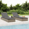 vidaXL - Ligbedden - 2 - st - met - tafel - poly - rattan - grijs