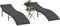 vidaXL - Ligbedden - 2 - st - met - tafel - poly - rattan - grijs