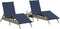 vidaXL - Ligbedden - 2 - st - met - tafel - poly - rattan - grijs - (alleen - VS)