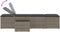 vidaXL - Ligbedden - 2 - st - met - tafel - poly - rattan - grijs