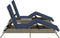 vidaXL - Ligbedden - 2 - st - met - tafel - poly - rattan - grijs - (alleen - VS)
