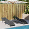vidaXL - Ligbedden - 2 - st - met - tafel - poly - rattan - grijs