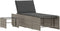 vidaXL - Ligbedden - 2 - st - met - tafel - poly - rattan - grijs