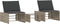 vidaXL - Ligbedden - 2 - st - met - tafel - poly - rattan - lichtgrijs