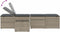 vidaXL - Ligbedden - 2 - st - met - tafel - poly - rattan - lichtgrijs