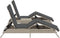 vidaXL - Ligbedden - 2 - st - met - tafel - poly - rattan - lichtgrijs