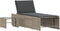 vidaXL - Ligbedden - 2 - st - met - tafel - poly - rattan - lichtgrijs