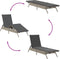 vidaXL - Ligbedden - 2 - st - met - tafel - poly - rattan - lichtgrijs