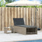 vidaXL - Ligbedden - 2 - st - met - tafel - poly - rattan - lichtgrijs