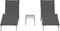 vidaXL - Ligbedden - 2 - st - met - tafel - poly - rattan - lichtgrijs