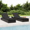 vidaXL - Ligbedden - 2 - st - met - tafel - poly - rattan - zwart