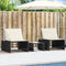 vidaXL - Ligbedden - 2 - st - met - tafel - poly - rattan - zwart