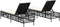 vidaXL - Ligbedden - 2 - st - met - tafel - poly - rattan - zwart