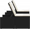 vidaXL - Ligbedden - 2 - st - met - tafel - poly - rattan - zwart