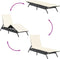 vidaXL - Ligbedden - 2 - st - met - tafel - poly - rattan - zwart