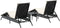 vidaXL - Ligbedden - 2 - st - met - tafel - poly - rattan - zwart