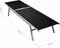 vidaXL - Ligbedden - 2 - st - met - tafel - staal - en - textileen - zwart