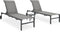vidaXL - Ligbedden - 2 - st - met - tafel - textileen - en - staal