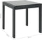 vidaXL - Ligbedden - 2 - st - met - tafel - textileen - en - staal