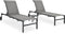 vidaXL - Ligbedden - 2 - st - met - tafel - textileen - en - staal