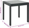 vidaXL - Ligbedden - 2 - st - met - tafel - textileen - en - staal