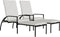 vidaXL - Ligbedden - 2 - st - met - voetensteun - polyetheen - rattan - bruin