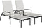vidaXL - Ligbedden - 2 - st - met - voetensteun - polyetheen - rattan - zwart