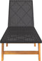 vidaXL - Ligbedden - 2 - st - poly - rattan - en - massief - acaciahout - zwart - en - bruin